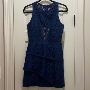 BCBG Hannah Lace mini dress in navy